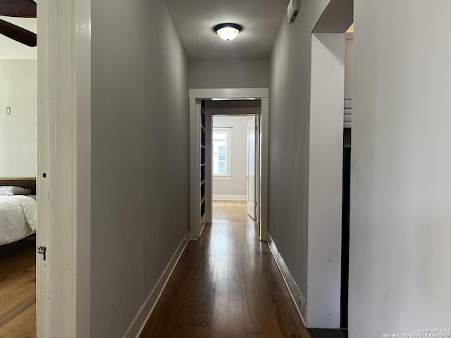 1024 W Mistletoe, San Antonio, TX 78201 - hallway featuring dark wood finished floors and baseboards