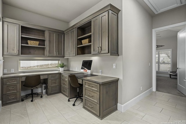 8602 Terra Mont Way, San Antonio, TX 78255 - home office featuring built in desk and baseboards