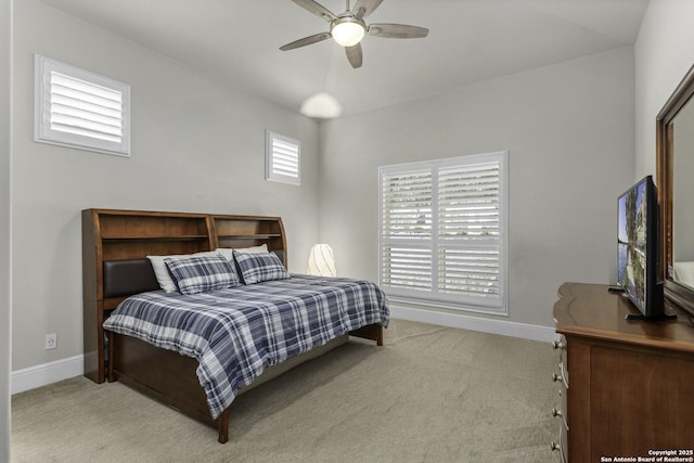 8602 Terra Mont Way, San Antonio, TX 78255 - bedroom featuring carpet, baseboards, and a ceiling fan