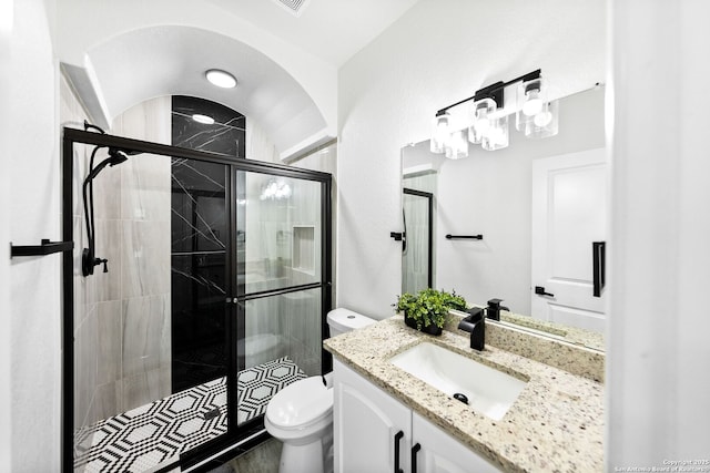 3307 W Salinas, San Antonio, TX 78207 - full bath featuring toilet, vanity, and a shower stall