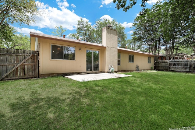 5810 Sky Country, San Antonio, TX 78247 - rear view of house with a chimney and a patio