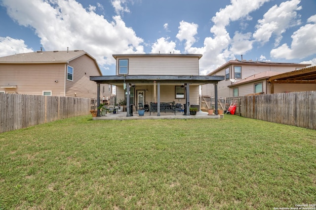 3006 Mission Bell, San Antonio, TX 78224 - back of property featuring a patio area and a ceiling fan