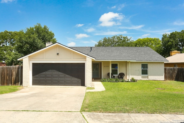 6203 Callen Gln, San Antonio, TX 78233 - single story home with brick siding, an attached garage, driveway, and roof with shingles