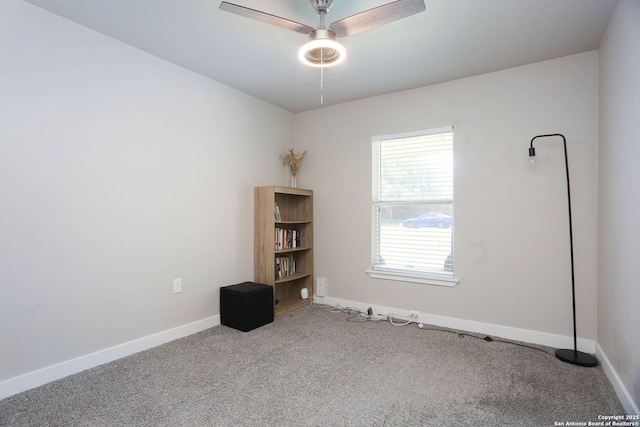 6203 Callen Gln, San Antonio, TX 78233 - empty room with carpet, baseboards, and a ceiling fan