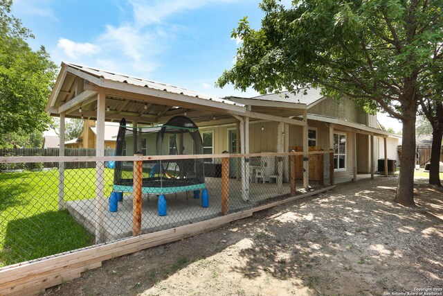 6203 Callen Gln, San Antonio, TX 78233 - rear view of property featuring a patio area and central AC unit