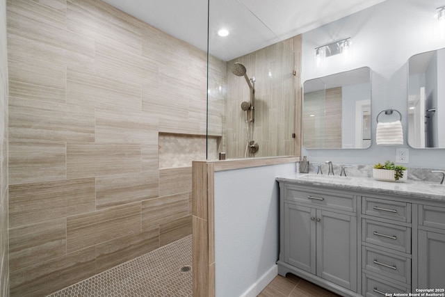 131 New Hvn, San Antonio, TX 78209 - full bathroom featuring walk in shower and double vanity