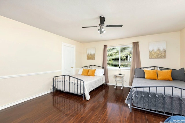 9106 Thomas York, San Antonio, TX 78251 - bedroom featuring wood finished floors and ceiling fan