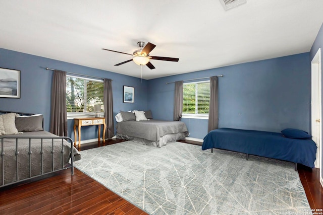 9106 Thomas York, San Antonio, TX 78251 - bedroom with wood finished floors and ceiling fan