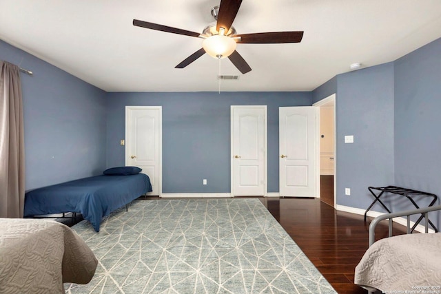 9106 Thomas York, San Antonio, TX 78251 - bedroom featuring wood finished floors and a ceiling fan