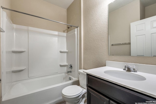 1614 Desert Candle, San Antonio, TX 78245 - bathroom featuring a textured wall, vanity, and bathtub / shower combination