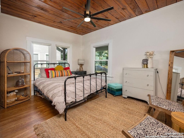211 W High Ave, San Antonio, TX 78210 - bedroom featuring wooden ceiling and wood finished floors