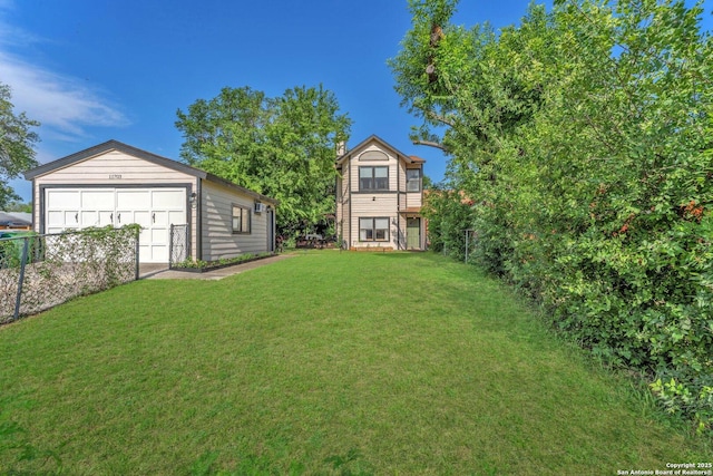 11703 Spring Dl, San Antonio, TX 78249 - view of yard with a garage