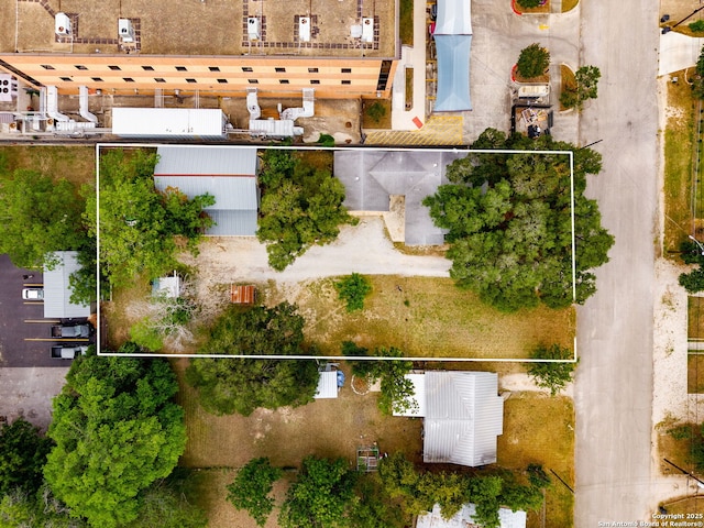 571 Houston, New Braunfels, TX 78130 - aerial overview of property's location featuring property parcel outlined