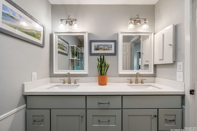 308 Sagecrest, Hollywood Park, TX 78232 - bathroom featuring double vanity