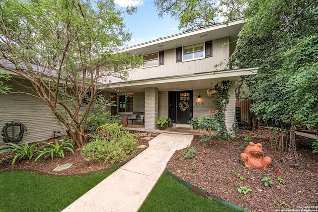 308 Sagecrest, Hollywood Park, TX 78232 - view of front of property with covered porch and brick siding