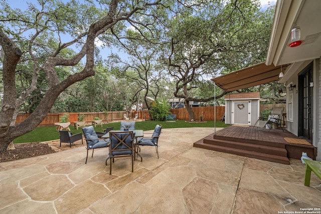308 Sagecrest, Hollywood Park, TX 78232 - view of patio with outdoor dining space and a deck
