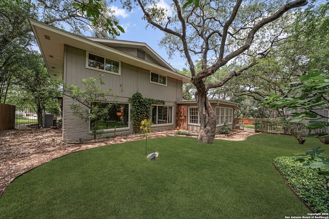 308 Sagecrest, Hollywood Park, TX 78232 - rear view of property with cooling unit