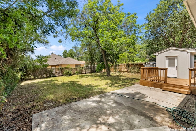 129 Odell, San Antonio, TX 78212 - view of yard with a patio and a wooden deck