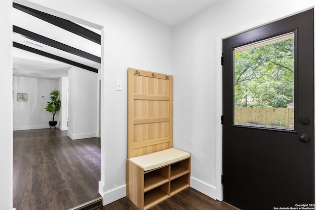 5026 Lakewood, San Antonio, TX 78220 - mudroom with dark wood-type flooring and baseboards