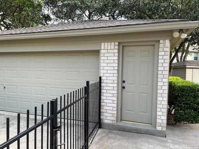 5014 Ashton Audrey, San Antonio, TX 78249 - property entrance featuring a shingled roof, stone siding, and brick siding