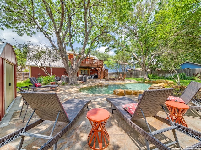1614 Sunnybrook, New Braunfels, TX 78130 - view of swimming pool with a fenced backyard and a patio area