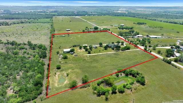 14053 Huber, Seguin, TX 78155 - overview of rural landscape with property parcel outlined