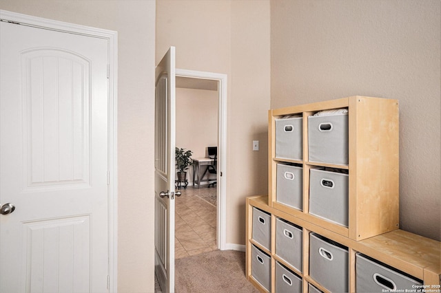 2196 New Castle, New Braunfels, TX 78130 - interior space featuring light tile patterned floors and light colored carpet