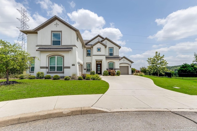 17703 San Felipe Bay, San Antonio, TX 78255 - view of front of property with concrete driveway, stucco siding, and a garage