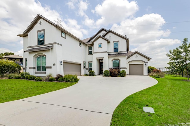 17703 San Felipe Bay, San Antonio, TX 78255 - view of front of house with stucco siding and driveway