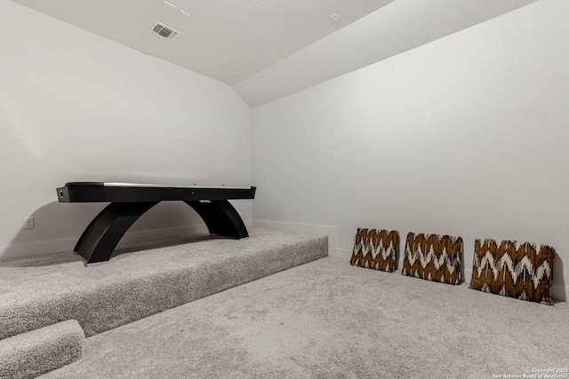17703 San Felipe Bay, San Antonio, TX 78255 - carpeted bedroom featuring lofted ceiling and baseboards