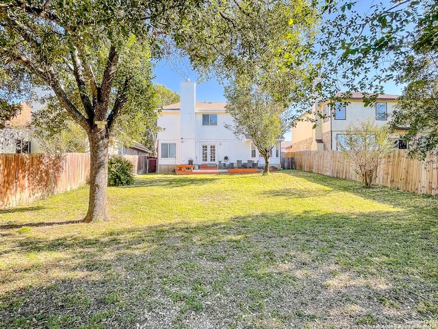 11427 Baltic Dr, San Antonio, TX 78213 - view of yard featuring french doors