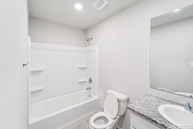 2781 Rosefinch, New Braunfels, TX 78130 - bathroom with vanity, toilet, and shower / washtub combination