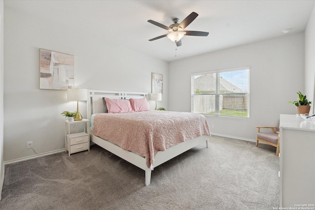 14607 Flatiron Clf, San Antonio, TX 78253 - bedroom with baseboards, carpet floors, and ceiling fan