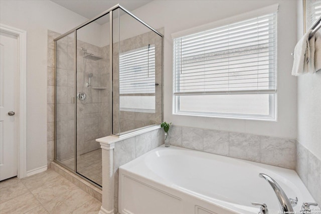 14607 Flatiron Clf, San Antonio, TX 78253 - bathroom with a garden tub and a shower stall