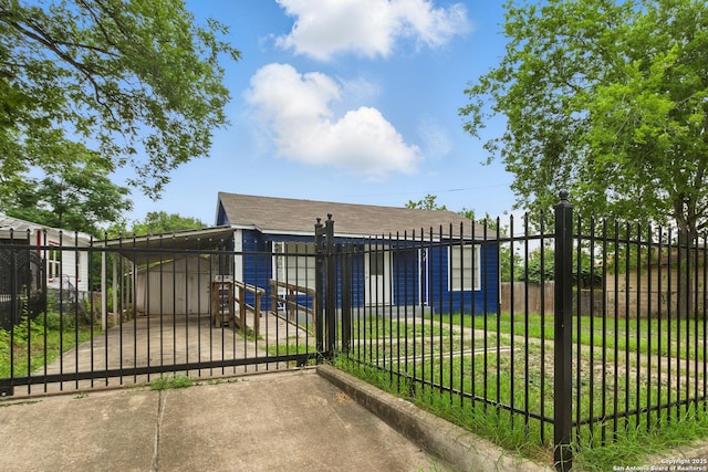 315 Morrill, San Antonio, TX 78214 - view of front of property featuring a fenced front yard, a gate, and driveway