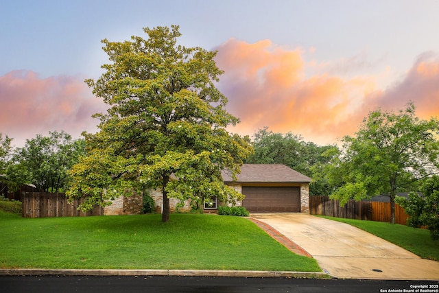 11519 Clifton Forge St, San Antonio, TX 78230 - view of front of property featuring an attached garage, driveway, and stone siding