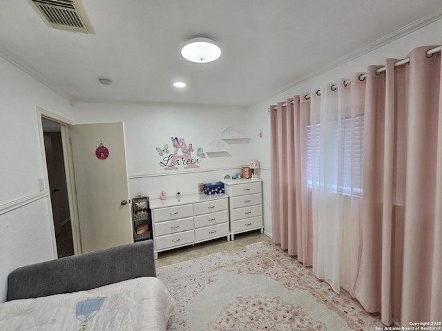 10518 Staggering, San Antonio, TX 78254 - bedroom featuring ornamental molding and light tile patterned floors