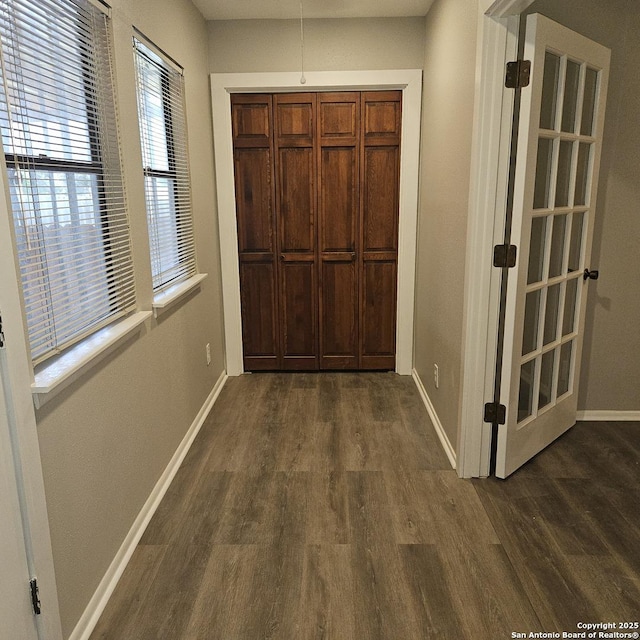 2915 Eisenhauer, San Antonio, TX 78209 - corridor with dark wood-type flooring and baseboards