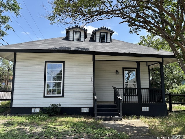 151 Cornell, San Antonio, TX 78201 - view of front of property with covered porch and crawl space