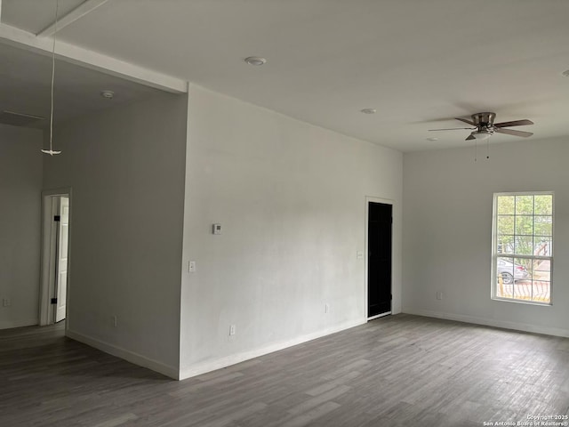 151 Cornell, San Antonio, TX 78201 - spare room with attic access, wood finished floors, ceiling fan, and baseboards