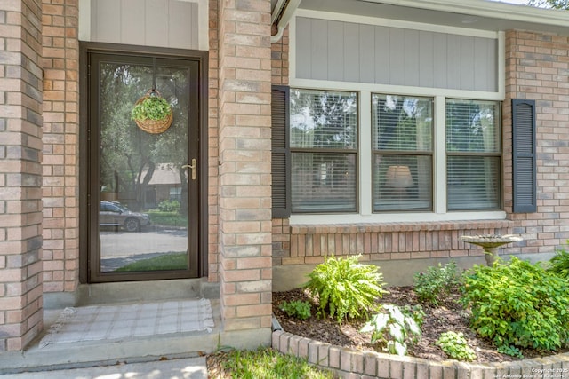 9515 Wicklow, San Antonio, TX 78250 - view of exterior entry featuring brick siding