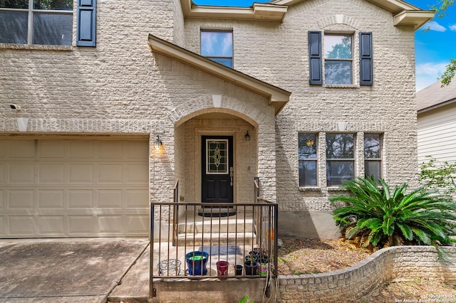 6743 Spearwood, Live Oak, TX 78233 - view of front of property with a garage and driveway