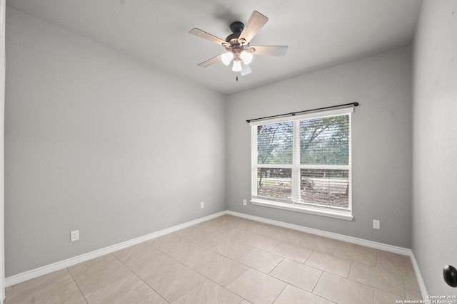 546 Indian Scout, Spring Branch, TX 78070 - spare room with a ceiling fan, baseboards, and light tile patterned flooring