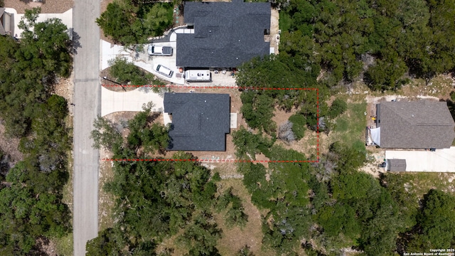 546 Indian Scout, Spring Branch, TX 78070 - aerial view of property's location with property boundaries highlighted