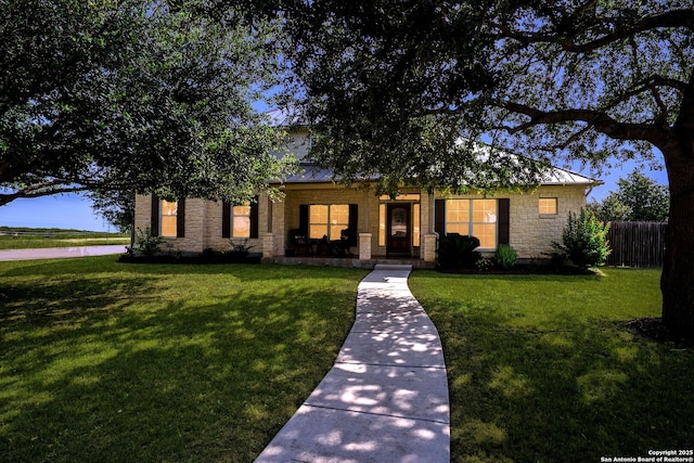 3353 Joshs Way, Marion, TX 78124 - view of front of house with stone siding