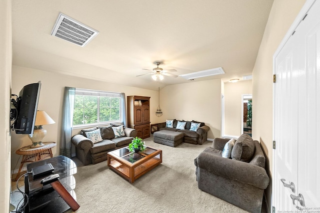 3353 Joshs Way, Marion, TX 78124 - carpeted living room featuring a ceiling fan