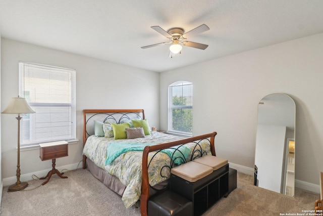 5903 Carriage Cpe, San Antonio, TX 78261 - bedroom featuring carpet floors, baseboards, and a ceiling fan