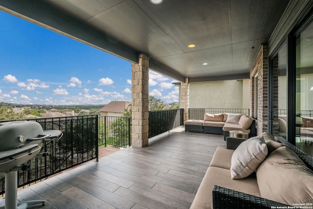 23414 Seven Winds, San Antonio, TX 78258 - balcony featuring an outdoor hangout area and a grill