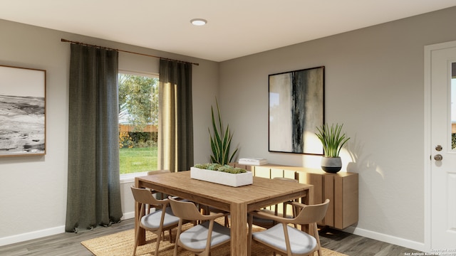 10319 Fuji Ct, San Antonio, TX 78224 - dining area with light wood finished floors and baseboards