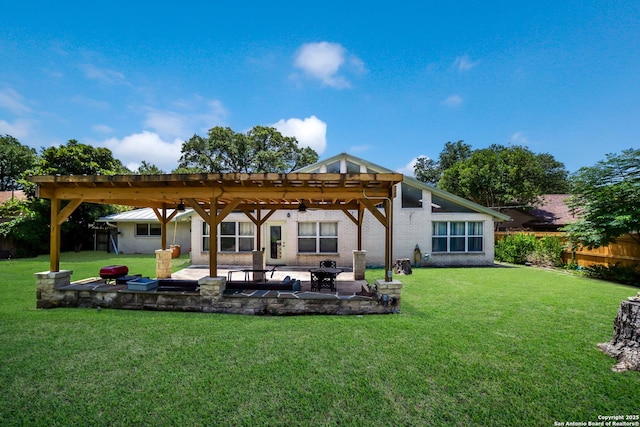 713 Fawndale, Windcrest, TX 78239 - rear view of house featuring a pergola and a patio area